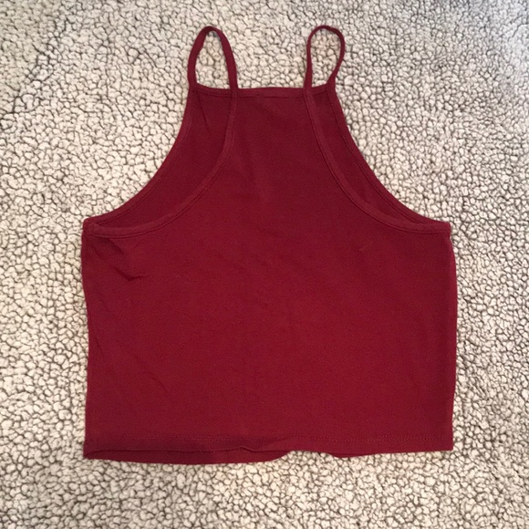 PAC SUN Dark Red/Maroon Crop Top - Picture 2 of 4